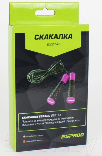Изображение товара Скакалка Espado ES2145 (розовый)