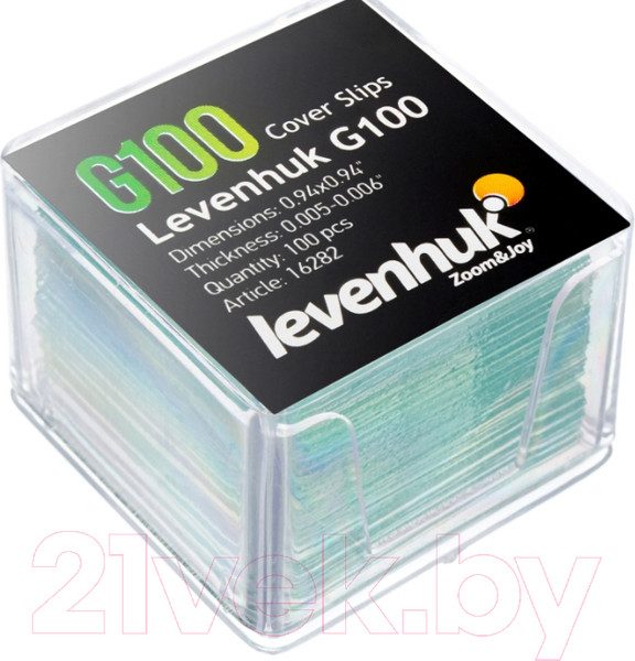 Изображение товара Набор стекол покровных Levenhuk G100 / 16282 (100шт)