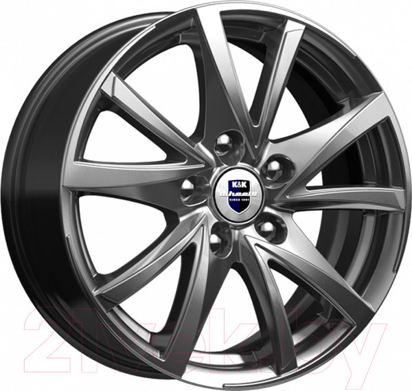 Изображение товара Литой диск K&K Игуана 16x6.5" 5x114.3мм DIA 66.1мм ET 50мм Дарк платинум