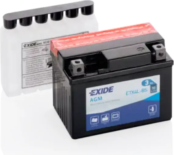 Изображение товара Мотоаккумулятор Exide ETX4L-BS (3 А/ч)