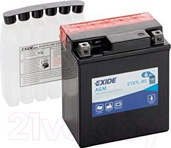 Изображение товара Мотоаккумулятор Exide ETX7L-BS (6 А/ч)