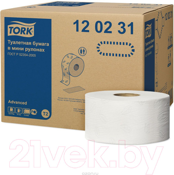 Изображение товара Туалетная бумага Tork 120231 (2сл, 170м)