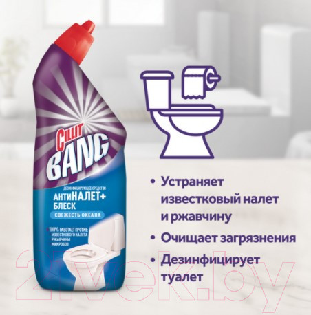 Изображение товара Чистящее средство для унитаза Cillit Bang Свежесть океана (750мл)