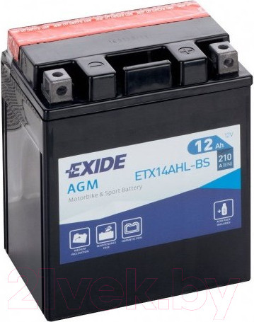 Изображение товара Мотоаккумулятор Exide ETX14AHL-BS (12 А/ч)