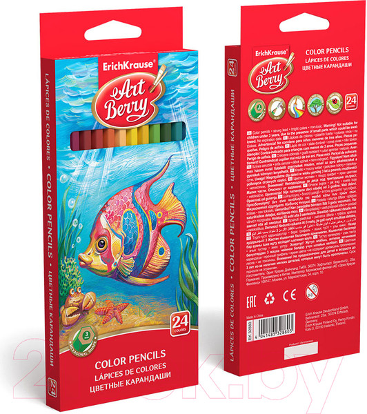 Изображение товара Набор цветных карандашей Erich Krause ArtBerry / 32880 (24цв)