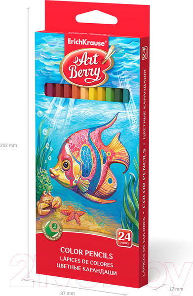Изображение товара Набор цветных карандашей Erich Krause ArtBerry / 32880 (24цв)
