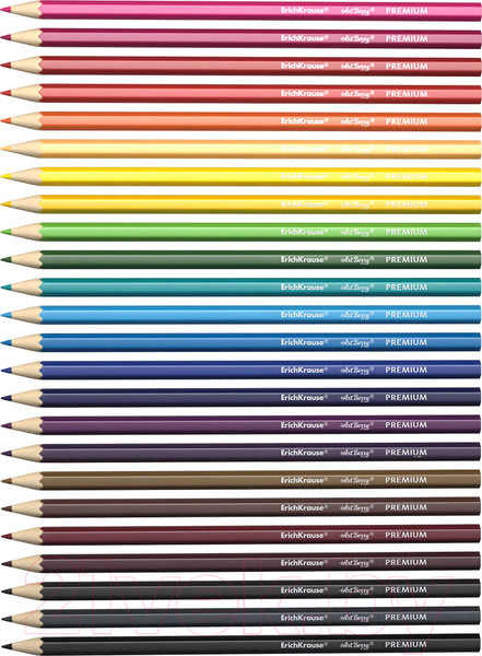 Изображение товара Набор цветных карандашей Erich Krause Premium / 32483 (24цв)