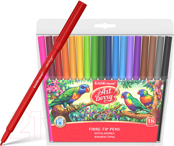 Изображение товара Фломастеры Erich Krause ArtBerry Super Washable / 33051 (18цв)