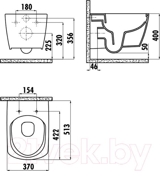 Изображение товара Унитаз подвесной Creavit Elegant EG321-11CB00E-0000