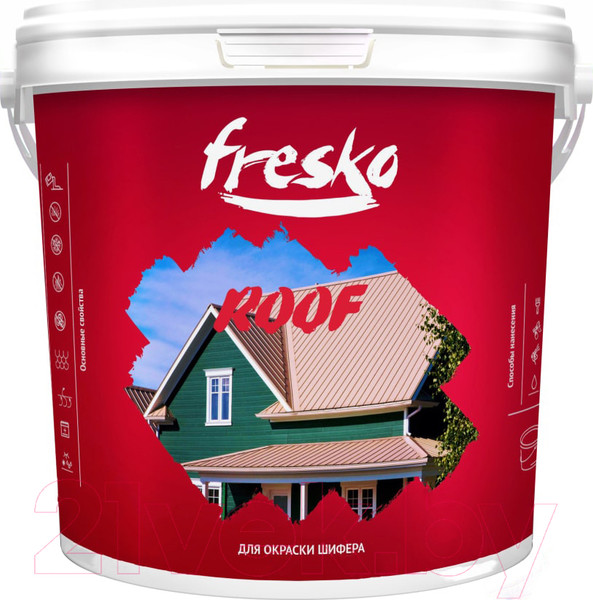 Изображение товара Краска Fresko Roof (5кг, красно-коричневый)
