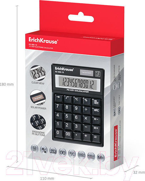 Изображение товара Калькулятор Erich Krause PC-key KC-300-12 / 40300