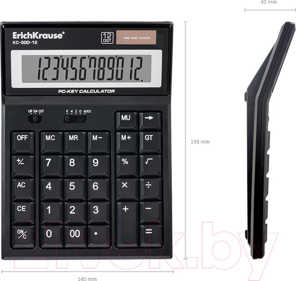 Изображение товара Калькулятор Erich Krause PC-key KC-500-12 / 40500