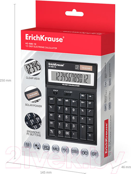 Изображение товара Калькулятор Erich Krause PC-key KC-500-12 / 40500