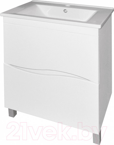 Изображение товара Тумба с умывальником Гамма Люкс 2-65 Атриа 9065 (с ящиком)