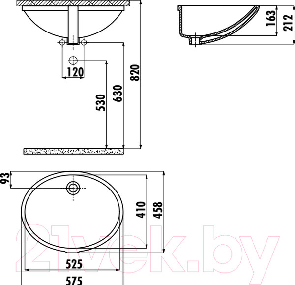Изображение товара Умывальник Creavit TP 40 TP205-00CB00E-0000