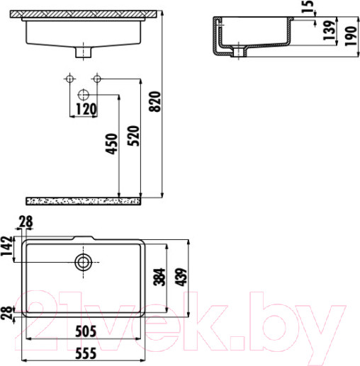 Изображение товара Умывальник Creavit TP 38 TP738-00CB00E-0000