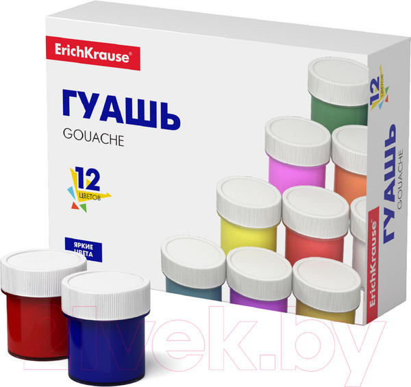 Изображение товара Гуашь Erich Krause Basic / 50544 (12цв)