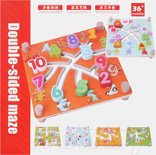 Изображение товара Развивающая игра Darvish Лабиринт. Цифры и фигуры / DV-T-2362