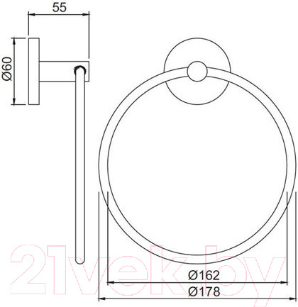 Изображение товара Кольцо для полотенца Jaquar ACN-CHR-1121BN