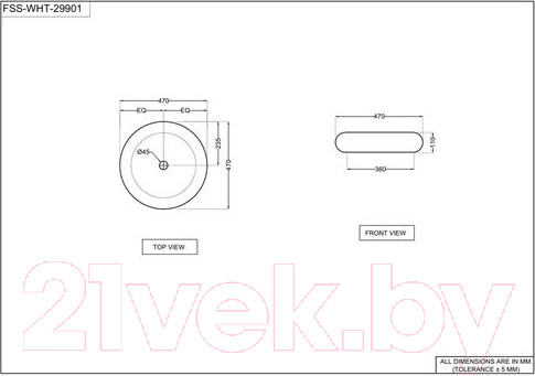 Изображение товара Умывальник Jaquar FSS-WHT-29901