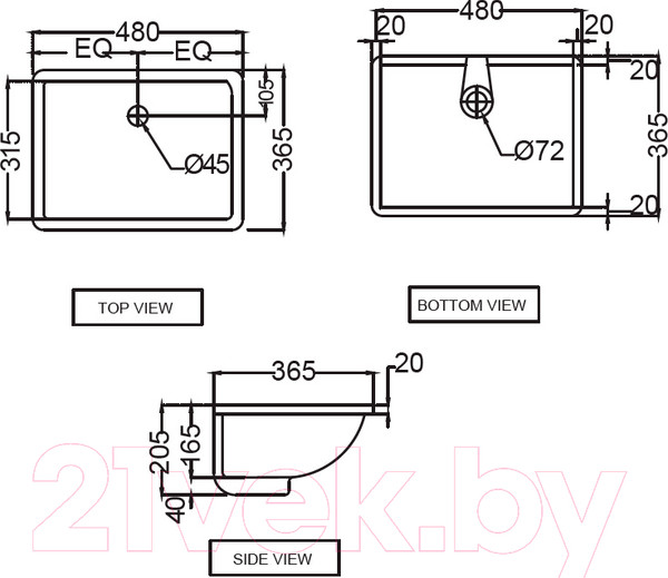 Изображение товара Умывальник Jaquar CNS-WHT-701