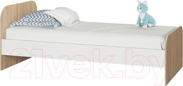 Изображение товара Односпальная кровать Аквилон Кот №900.3 (туя светлая/белый)