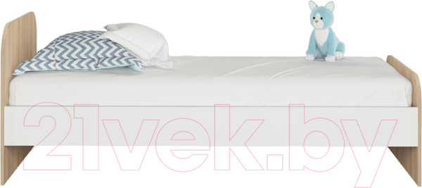 Изображение товара Односпальная кровать Аквилон Кот №900.3 (туя светлая/белый)
