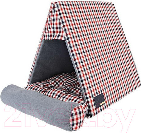 Изображение товара Домик для животных Puppia Neil House / PLSA-AU1618-WN-FR (серый/красный)