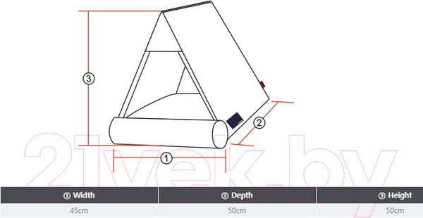 Изображение товара Домик для животных Puppia Neil House / PLSA-AU1618-NY-FR (серый/синий)