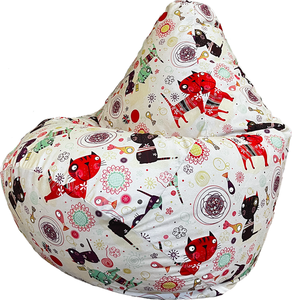 Изображение товара Бескаркасное кресло Flagman Груша Макси XXL Г2.5-156 (Сats 01/бежевый)