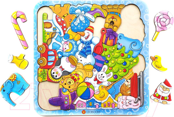 Изображение товара Развивающая игрушка Leoboom Пазл. Новый год / П811