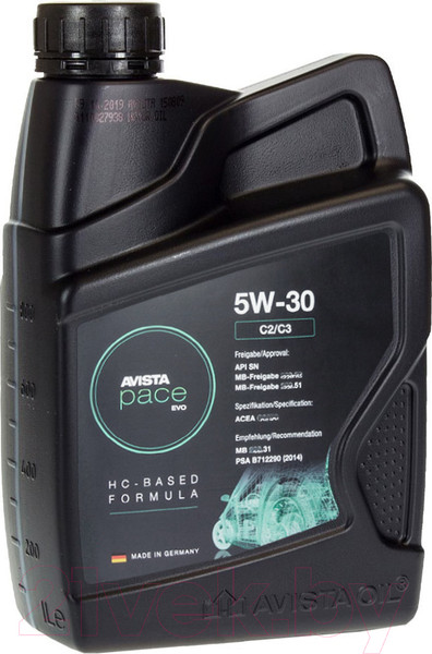 Изображение товара Моторное масло Avista Pace Evo C2/C3 5W30 / 166955 (1л)