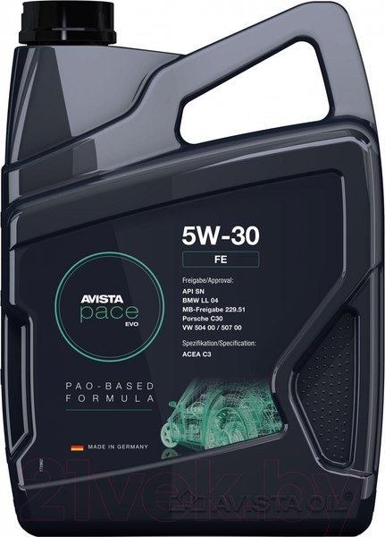 Изображение товара Моторное масло Avista Pace Evo FE 5W30 150780/174468 (5л)