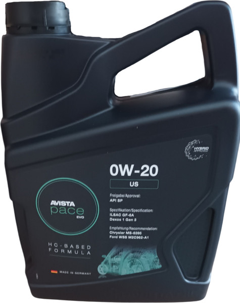 Изображение товара Моторное масло Avista Pace Evo US 0W20 / 165518 (4л)