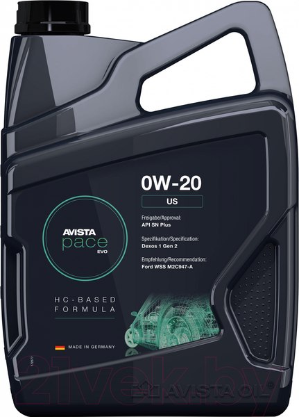 Изображение товара Моторное масло Avista Pace Evo US 0W20 / 165518 (4л)