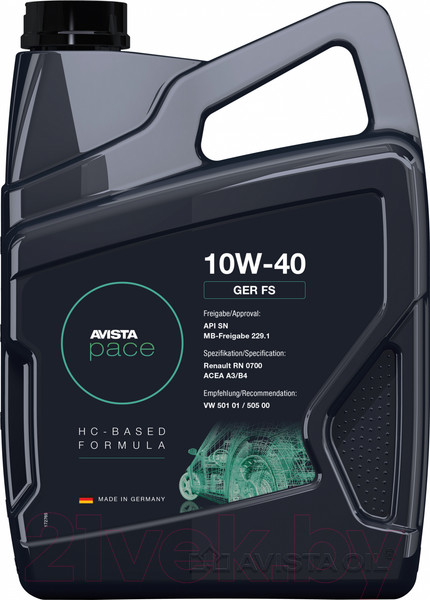 Изображение товара Моторное масло Avista Pace Ger FS 10W40 / 152318 (4л)