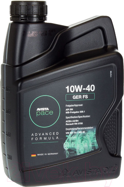 Изображение товара Моторное масло Avista Pace Ger FS 10W40 / 150816 (1л)
