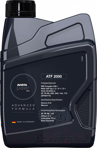 Изображение товара Трансмиссионное масло Avista Peer Evo ATF 2000 / 150829 (1л)