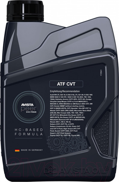 Изображение товара Трансмиссионное масло Avista Peer Evo Prime ATF CVT / 171957 (1л)