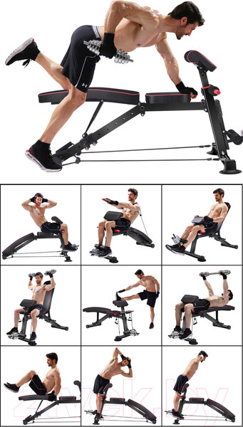 Изображение товара Скамья многофункциональная VictoryFit T21 / VF-T21 (черный)