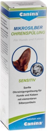Изображение товара Средство для ухода за ушами животных Canina Mikrosilber Ohrenspulung для собак и кошек / 742615 (100мл)