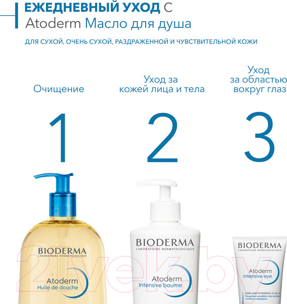Изображение товара Масло для душа Bioderma Atoderm Huile de Douche (1л)