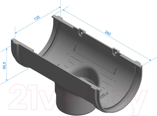 Изображение товара Воронка водосточная Docke Premium 120мм (шоколад)