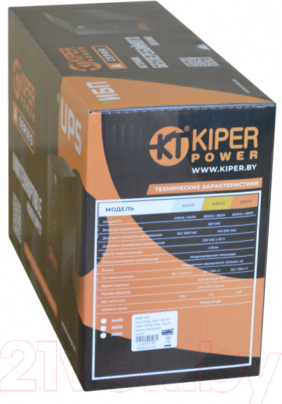 Изображение товара ИБП Kiper Power A400 (400VA/240W)