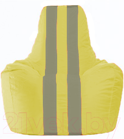 Изображение товара Бескаркасное кресло Flagman Спортинг С1.1-464 (желтый/серые полоски)