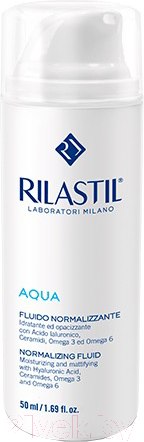 Флюид для лица Rilastil Aqua нормализующий с увлажняющим и матирующим действием (50мл)