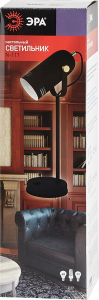 Изображение товара Настольная лампа ЭРА N-117-E27-40W-BK (черный)