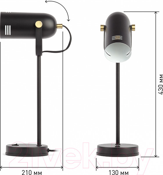 Изображение товара Настольная лампа ЭРА N-117-E27-40W-BK (черный)