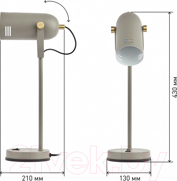 Изображение товара Настольная лампа ЭРА N-117-E27-40W-GY (серый)