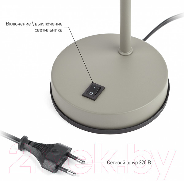 Изображение товара Настольная лампа ЭРА N-117-E27-40W-GY (серый)